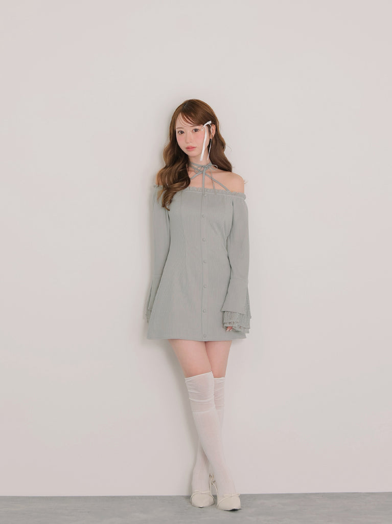 model：162cm　(size：F　color：Blue)