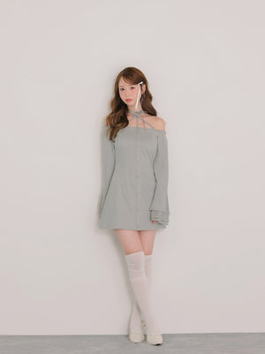 model：162cm　(size：F　color：Blue)