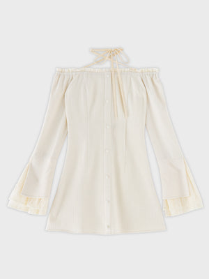 Lace trim rib mini onepiece(eme11060)