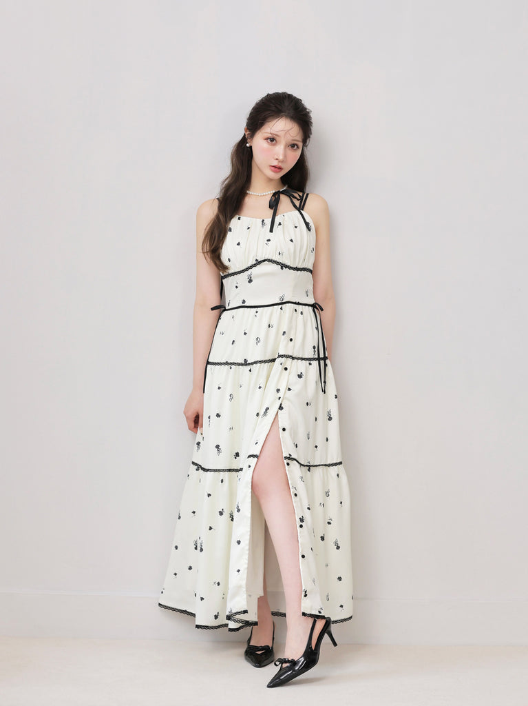 model：160cm　(size：F　color：Ivory×Black)