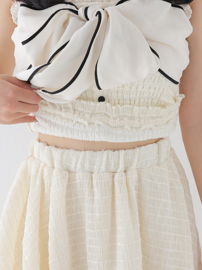 Piping ribbon chiffon flare setup(eme11063)