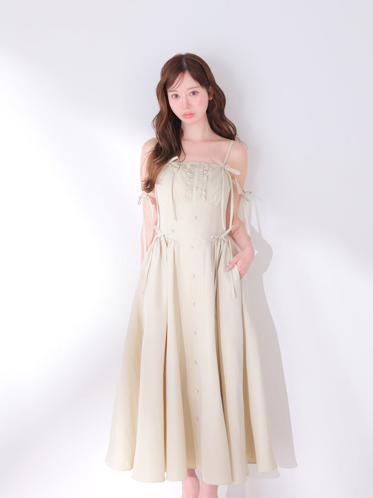 model：162cm　(size：F　color：Begie)