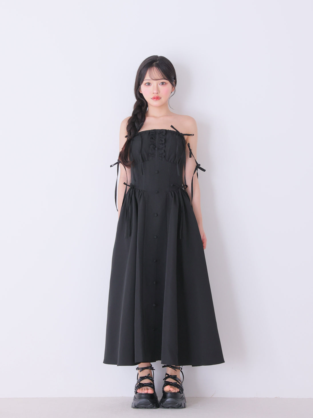 model：150cm　(size：XS　color：Black)
