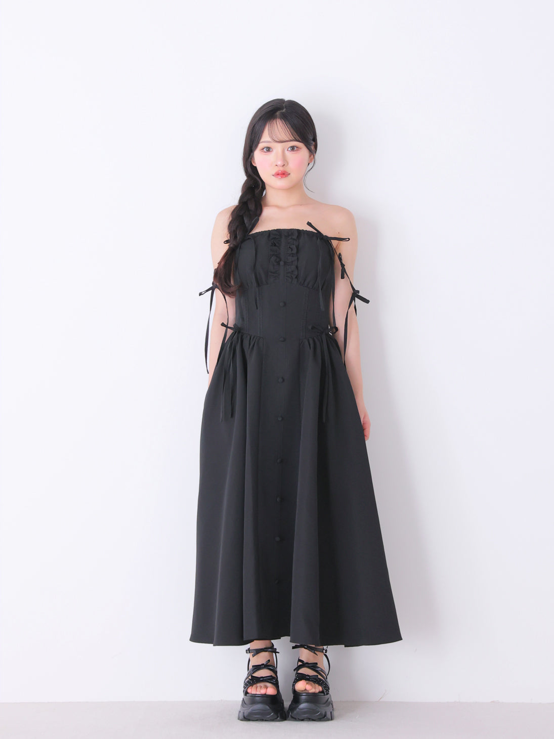 model：150cm　(size：XS　color：Black)
