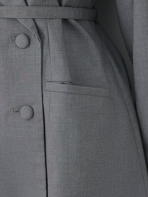 Frill sleeve chiffon docking jacket(eme11066)