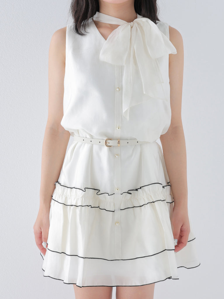 Tiered mellow chiffon onepiece(eme11067)