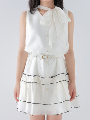 Tiered mellow chiffon onepiece(eme11067)