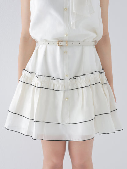 Tiered mellow chiffon onepiece(eme11067)