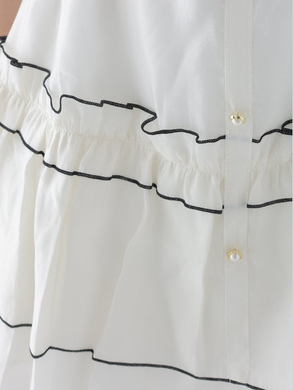 Tiered mellow chiffon onepiece(eme11067)