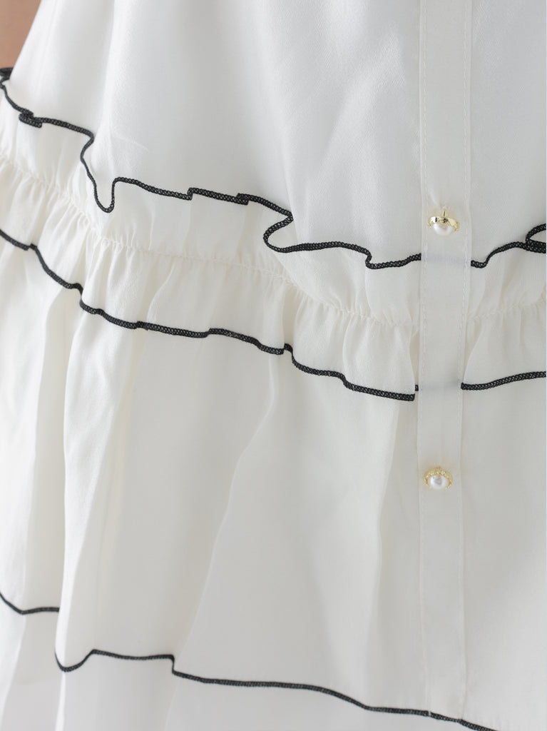 Tiered mellow chiffon onepiece(eme11067)