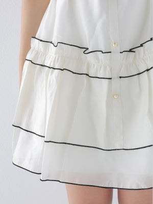 Tiered mellow chiffon onepiece(eme11067)