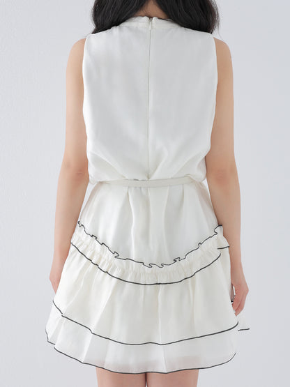 Tiered mellow chiffon onepiece(eme11067)