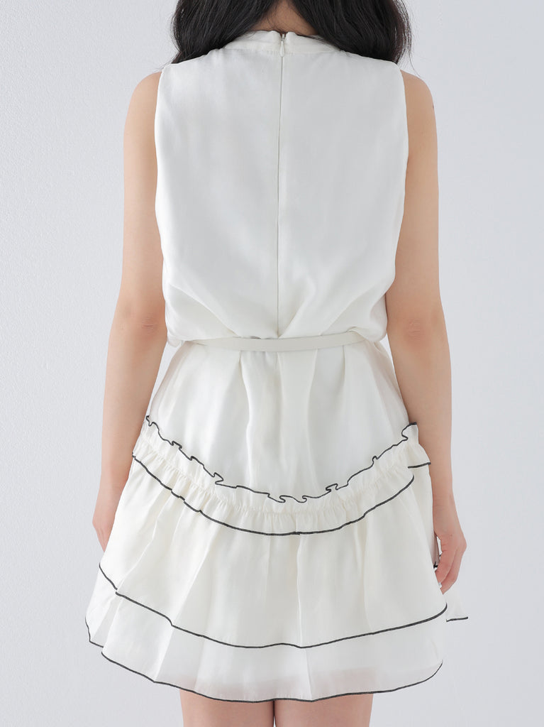 Tiered mellow chiffon onepiece(eme11067)