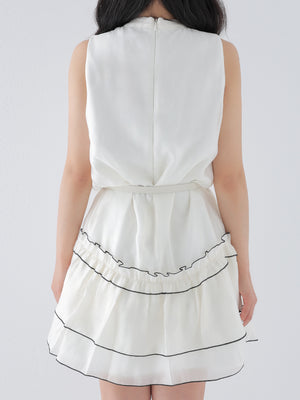 Tiered mellow chiffon onepiece(eme11067)