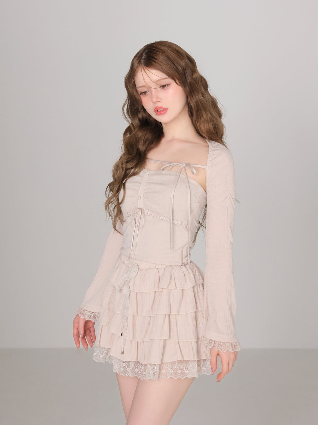 model：160cm　(size：F　color：Pink)