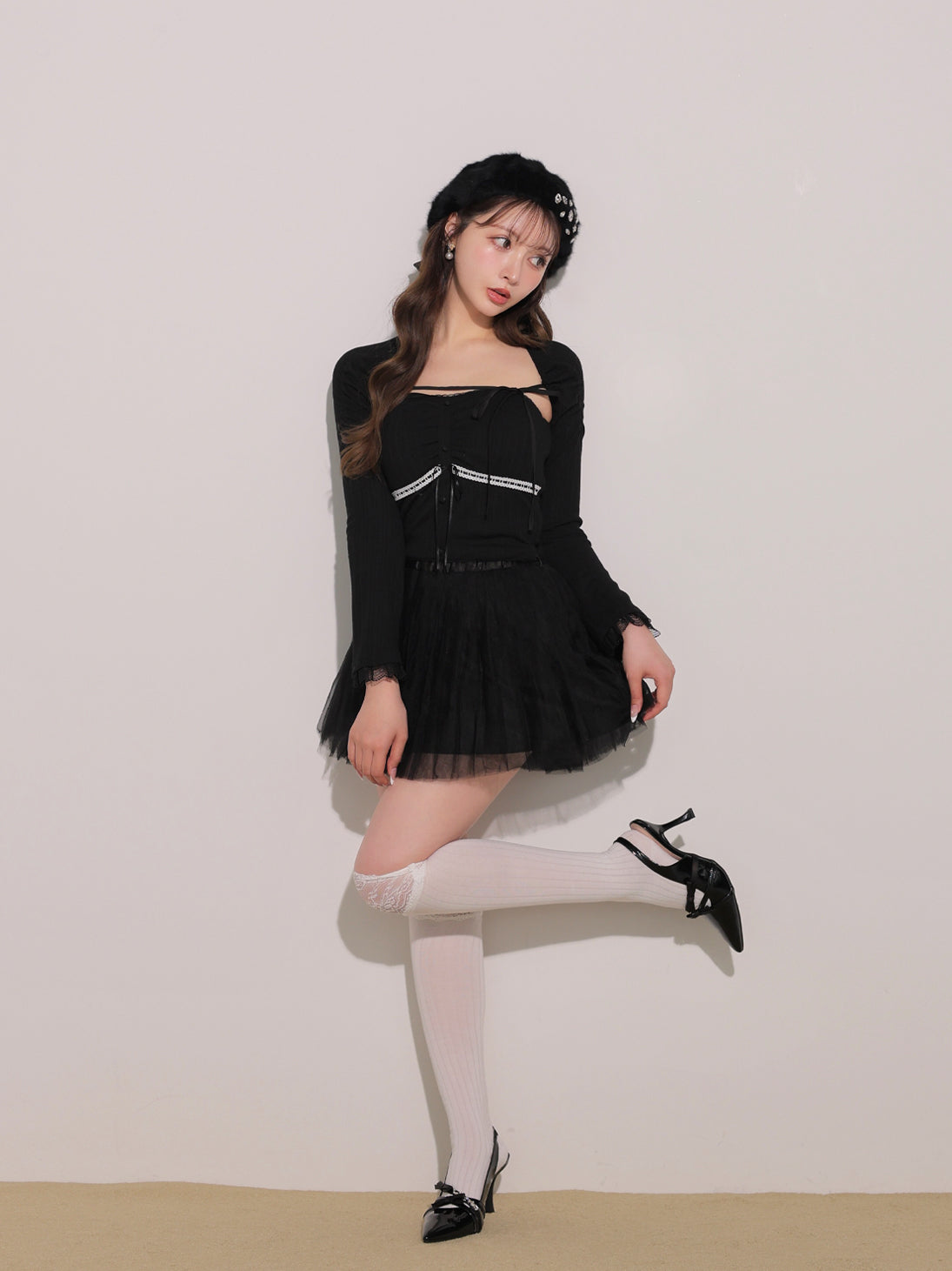 model：160cm　(size：L　color：Black)