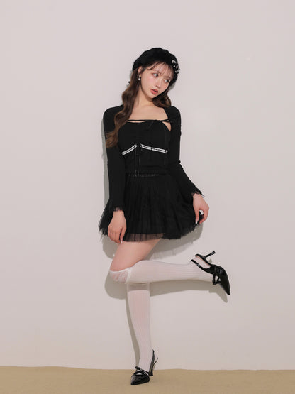 model：160cm　(size：L　color：Black)