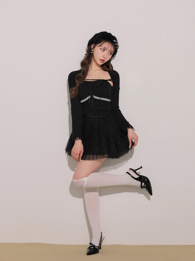 model：160cm　(size：L　color：Black)