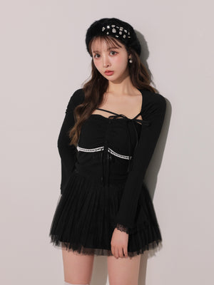 model：160cm　(size：F　color：Black)