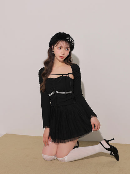 model：160cm　(size：F　color：Black)