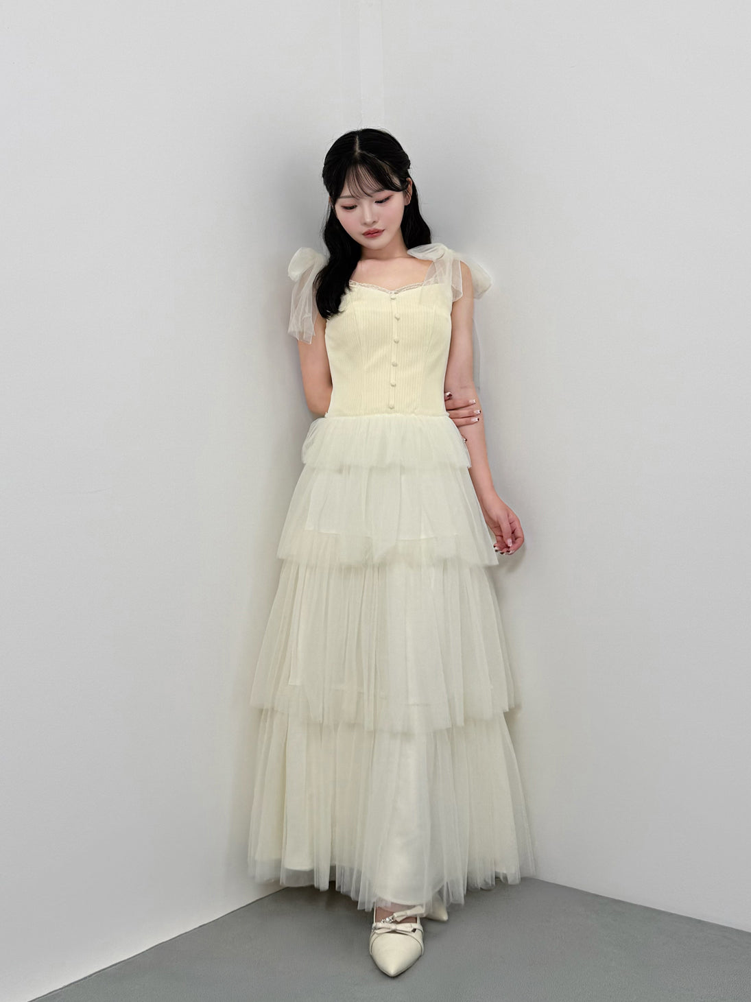 model：150cm　(size：F　color：Ivory)