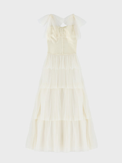 Regal ribbon tulle long onepiece(eme11071)