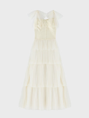 Regal ribbon tulle long onepiece(eme11071)