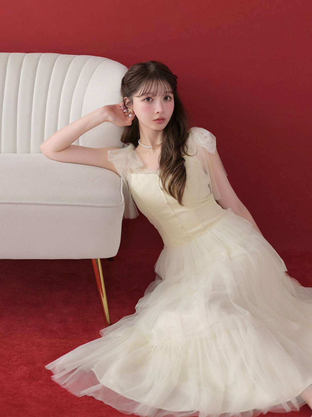 model：160cm　(size：F　color：Ivory)