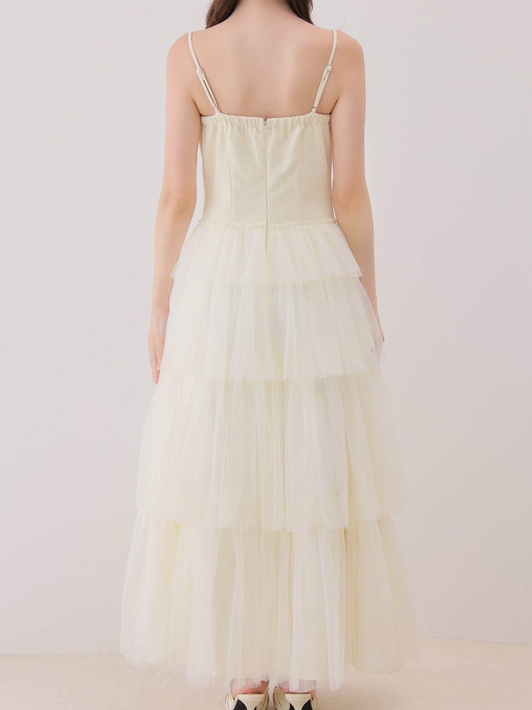 Regal ribbon tulle long onepiece(eme11071)