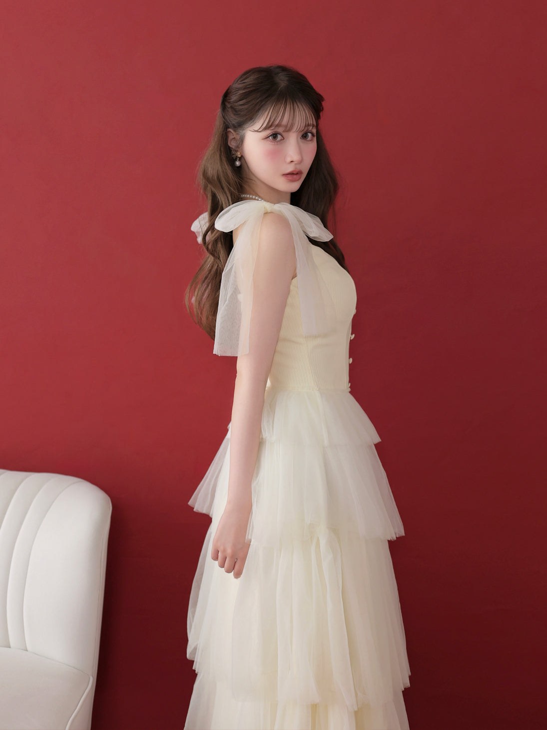 model：160cm　(size：F　color：Ivory)