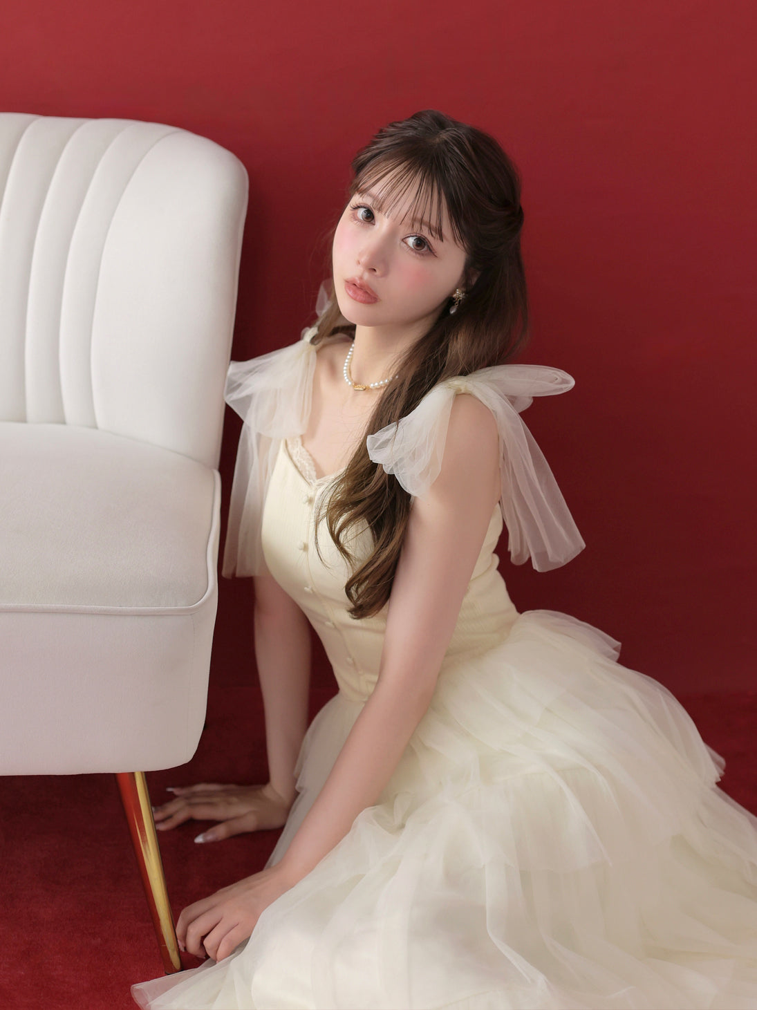 model：160cm　(size：F　color：Ivory)