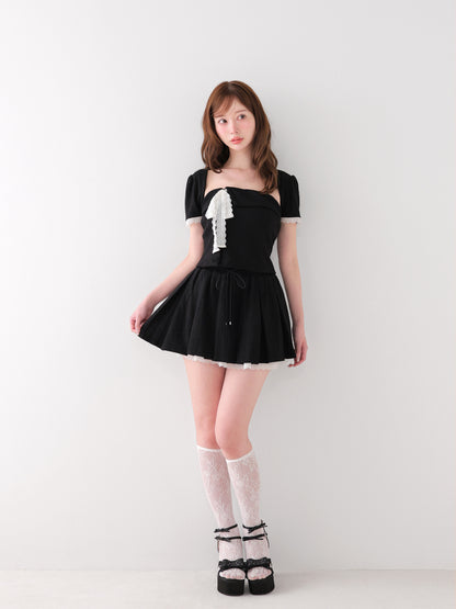 model：162cm　(size：F　color：Black)