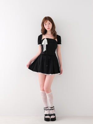 model：162cm　(size：F　color：Black)