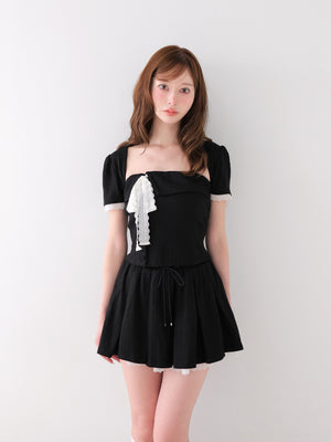 model：162cm　(size：F　color：Black)