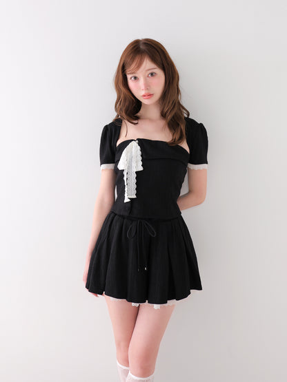 model：162cm　(size：F　color：Black)