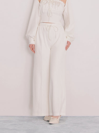 Smooth double knit pants(eme11079)