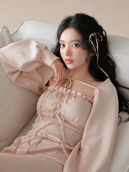 model：163cm　(size：F　color：Pink)