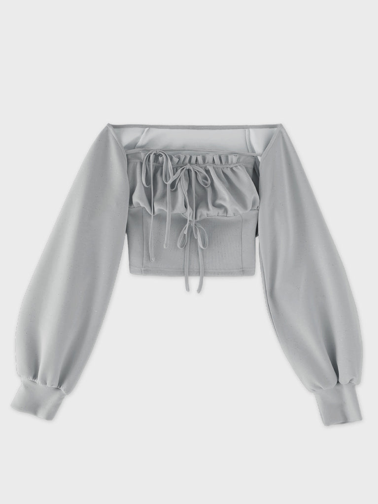 Smooth double knit bare ensemble(eme11078)