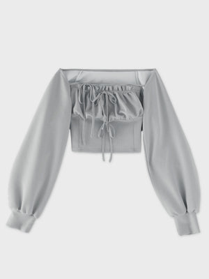 Smooth double knit bare ensemble(eme11078)