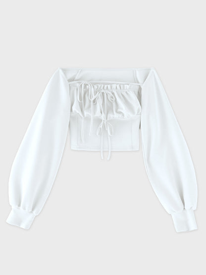 Smooth double knit bare ensemble(eme11078)