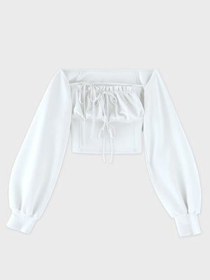 Smooth double knit bare ensemble(eme11078)