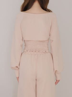 Smooth double knit bare ensemble(eme11078)