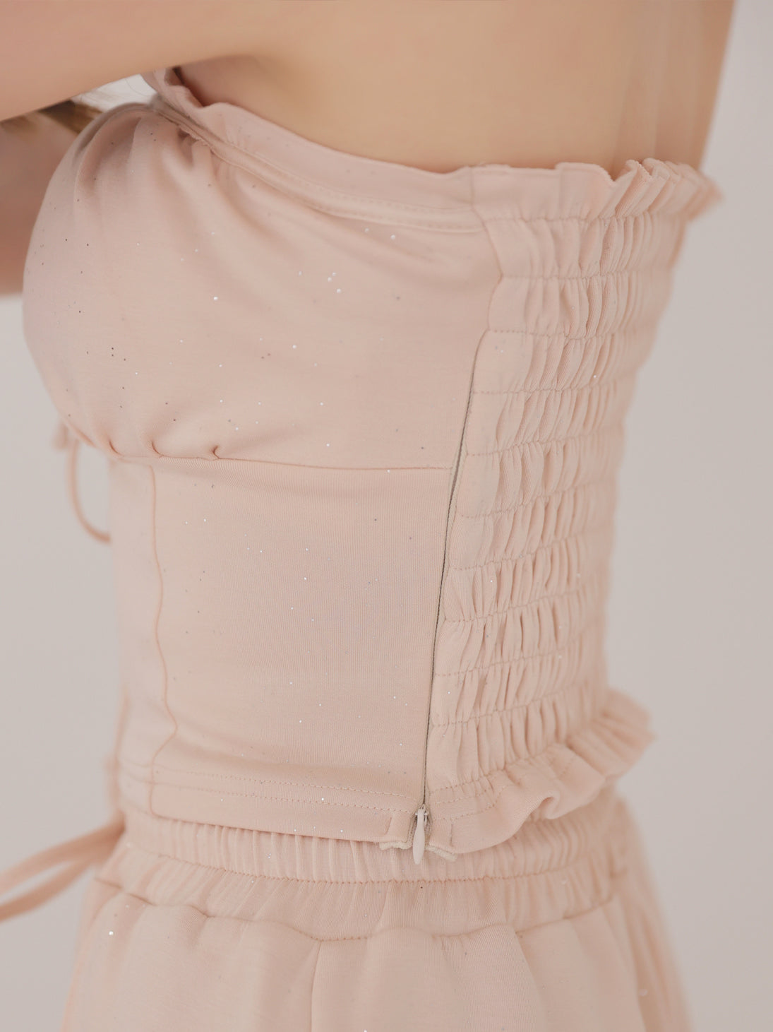 Smooth double knit bare ensemble(eme11078)