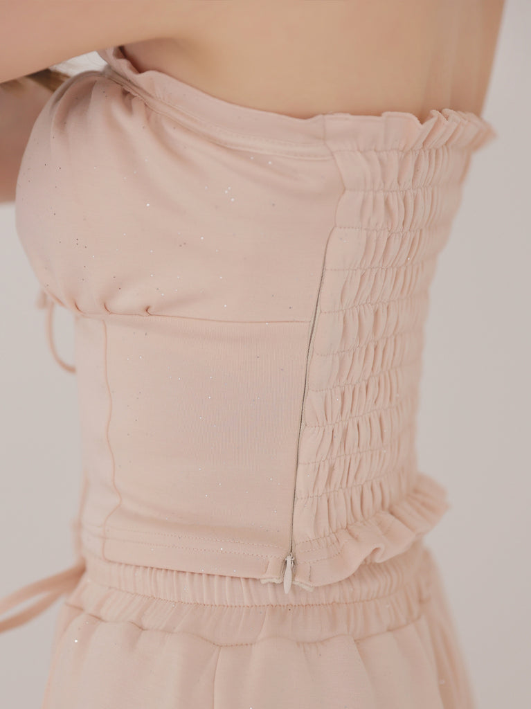 Smooth double knit bare ensemble(eme11078)