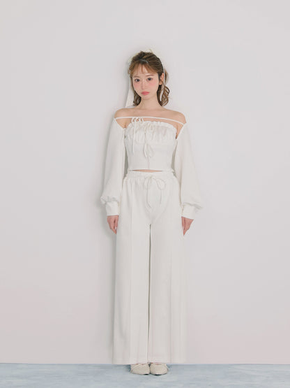 model：162cm　(size：F　color：White)