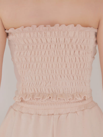 Smooth double knit bare ensemble(eme11078)