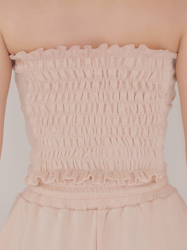 Smooth double knit bare ensemble(eme11078)