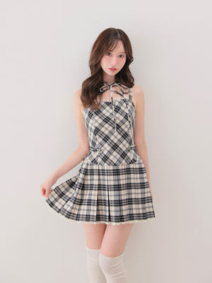 model：162cm　(size：F　color：Ivory×Black)