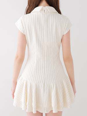 Bicolor ribbon french sleeve mini onepiece(eme11081)