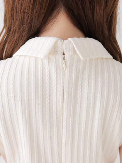 Bicolor ribbon french sleeve mini onepiece(eme11081)